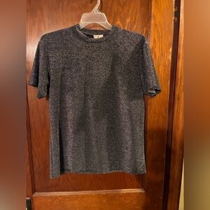 Sparkly Black Short Sleeve Top